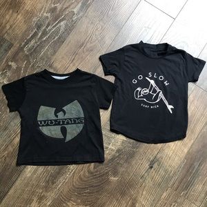 2 Black T-shirts for a cool 2T